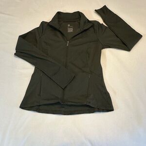 All in Motion Black Utility Jacket with Mock Neck and Quarter-Zip